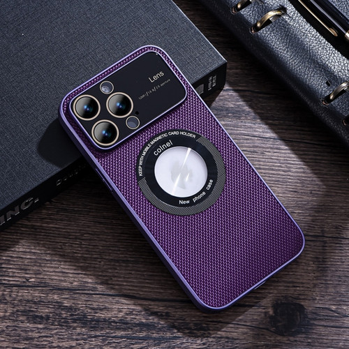 iPhone 14 Pro View Window Magsafe PC Phone Case - Purple
