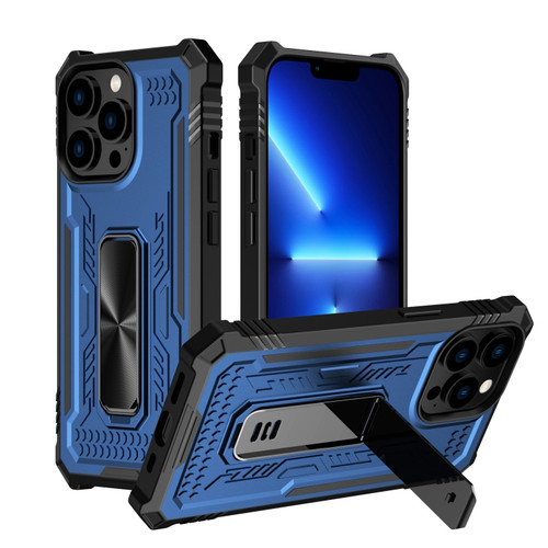 iPhone 14 Pro Invisible Holder Phone Case - Dark Blue