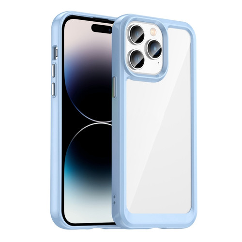 iPhone 14 Pro Colorful Series Acrylic + TPU Phone Case  - Blue