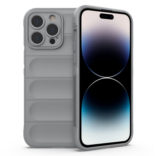 iPhone 14 Pro Magic Shield TPU + Flannel Phone Case - Grey