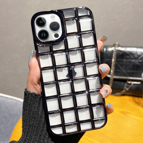 iPhone 14 Pro 3D Grid Phone Case - Black