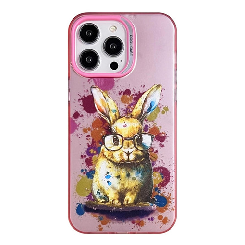 iPhone 14 Pro Animal Pattern PC Phone Case - Rabbit
