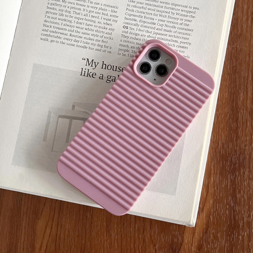 iPhone 14 Plus Stripe Pattern Cooling TPU Phone Case - Purple