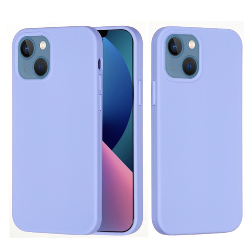 iPhone 14 Plus Solid Color Silicone Phone Case  - Purple