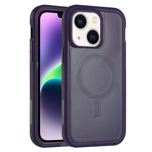 iPhone 14 Plus Defender Series XT MagSafe Magnetic PC + TPU Shockproof Phone Case - Dark Purple