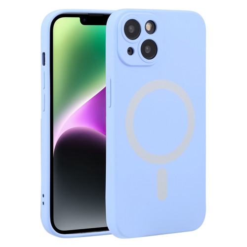 iPhone 14 Plus Liquid Silicone Magsafe Phone Case  - Light Blue