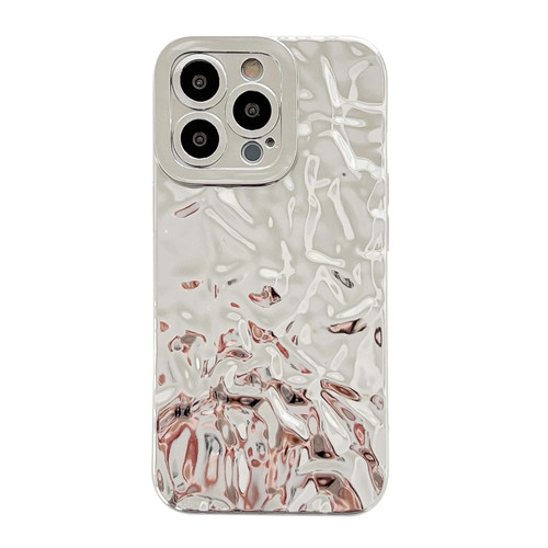 iPhone 14 Plus Meteorite Texture Electroplating TPU Phone Case - Silver