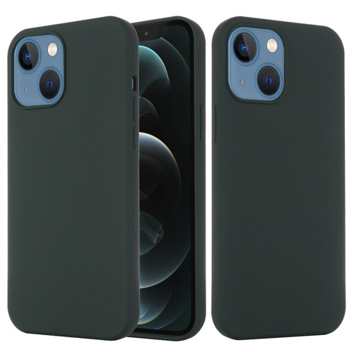 iPhone 14 Plus Shockproof Silicone Magsafe Case  - Dark Green