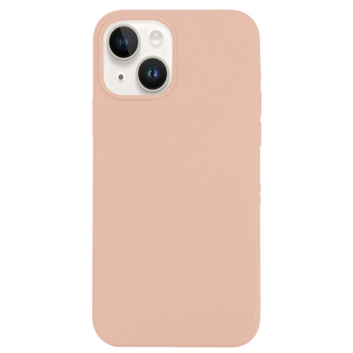 iPhone 14 Plus Solid Silicone Phone Case - Sand Pink