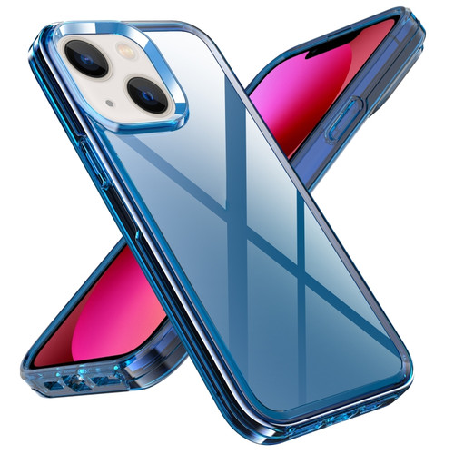 iPhone 14 Plus Transparent Armor Phone Case  - Blue