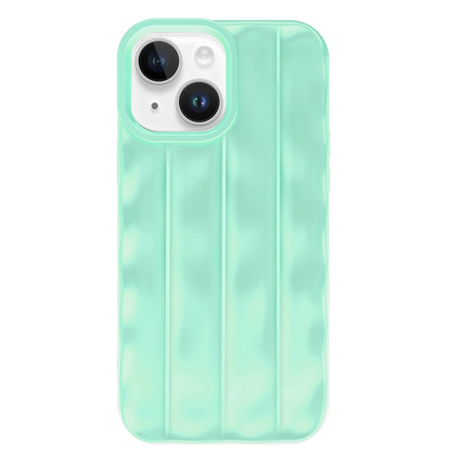 iPhone 14 Plus  3D Stripe TPU Phone Case - Mint Green