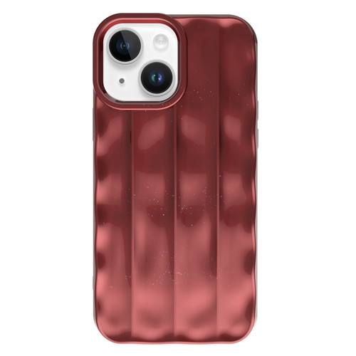 iPhone 14 Plus  3D Stripe TPU Phone Case - Red