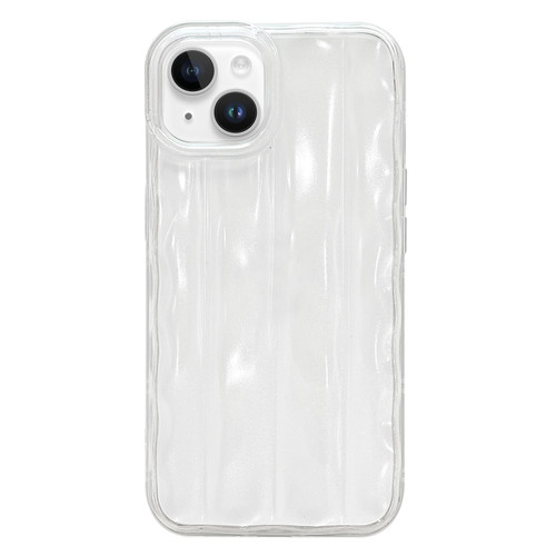 iPhone 14 Plus  3D Stripe TPU Phone Case - Transparent