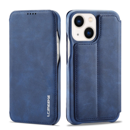 iPhone 14 Plus LC.IMEEKE Hon Ancient Series Flip Leather Phone Case  - Blue