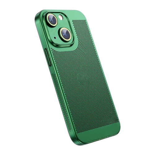 iPhone 14 Plus Ice Sense Heat Dissipation Electroplating PC Phone Case - Green