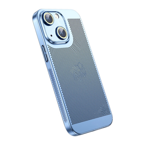 iPhone 14 Plus Ice Sense Heat Dissipation Electroplating PC Phone Case - Blue