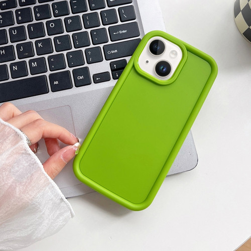 iPhone 14 Plus Shockproof Frame Frosted TPU Phone Case - Green