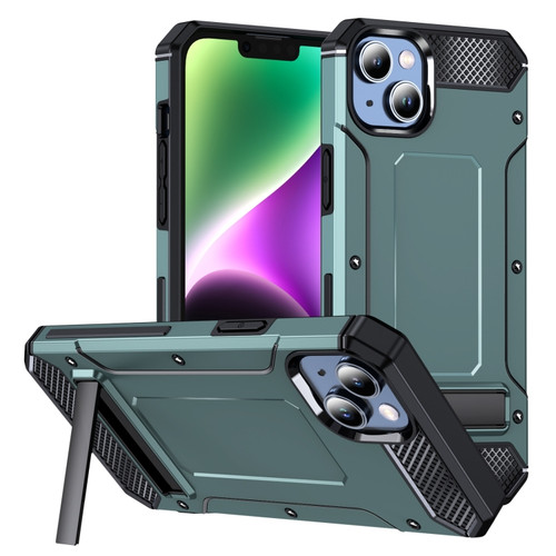 iPhone 14 Plus Matte Holder Phone Case - Dark Green
