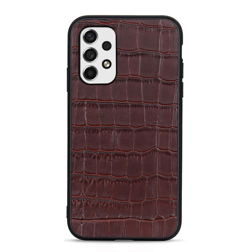 Samsung Galaxy A53 5G Crocodile Texture Leather Phone Case - Brown