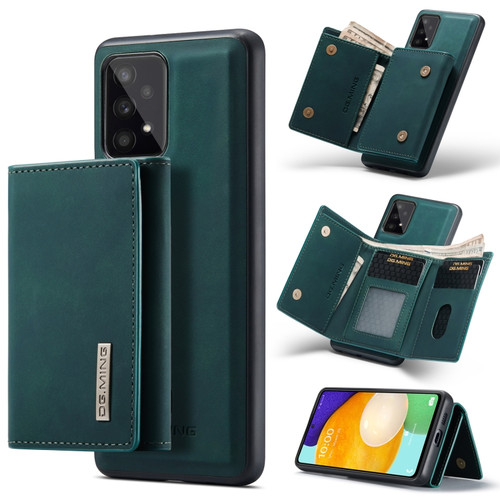 Samsung Galaxy A53 5G DG.MING M1 Series 3-Fold Multi Card Wallet  Phone Case - Green