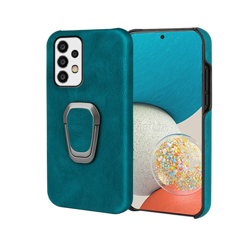 Ring Holder PU Phone Case Samsung Galaxy A53 5G - Cyan