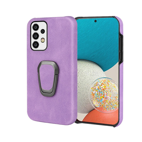 Ring Holder PU Phone Case Samsung Galaxy A53 5G - Purple