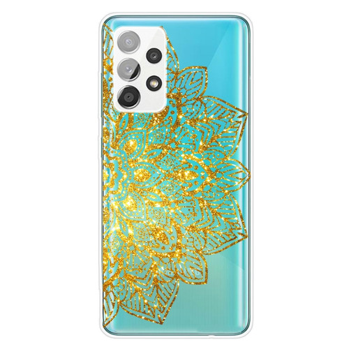 Samsung Galaxy A53 5G Gradient Lace Transparent TPU Phone Case - Gold