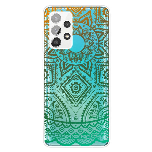 Samsung Galaxy A53 5G Gradient Lace Transparent TPU Phone Case - Gradient Green