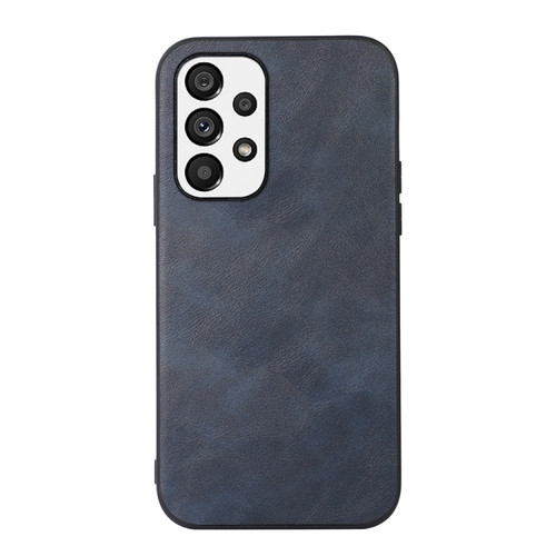 Samsung Galaxy A53 5G Cowhide Texture PU Phone Case - Blue