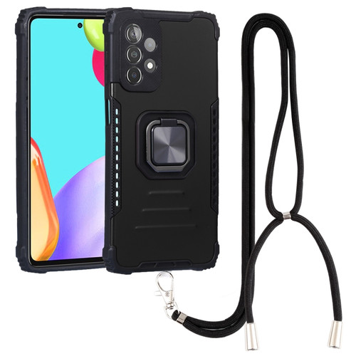 Samsung Galaxy A53 5G Lanyard Aluminum and TPU Phone Case - Black