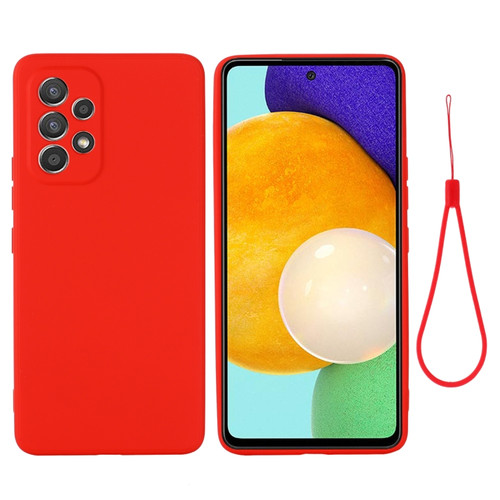 Samsung Galaxy A53 5G Color Liquid Silicone Phone Case - Red