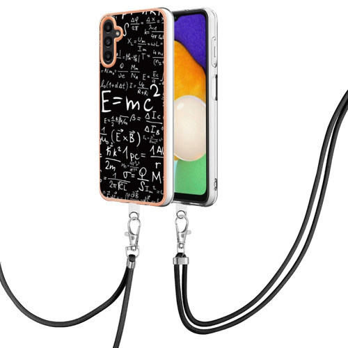 Samsung Galaxy A53 5G Electroplating Dual-side IMD Phone Case with Lanyard - Equation