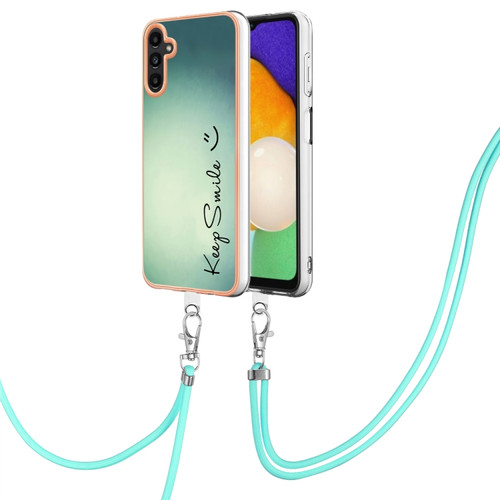 Samsung Galaxy A53 5G Electroplating Dual-side IMD Phone Case with Lanyard - Smile