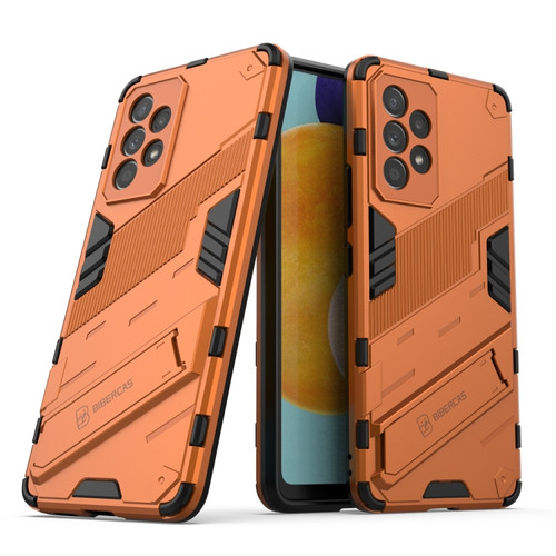 Samsung Galaxy A53 5G Punk Armor 2 in 1 PC + TPU Shockproof Phone Case with Invisible Holder - Orange