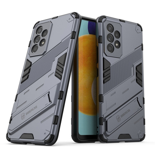 Samsung Galaxy A53 5G Punk Armor 2 in 1 PC + TPU Shockproof Phone Case with Invisible Holder - Gray