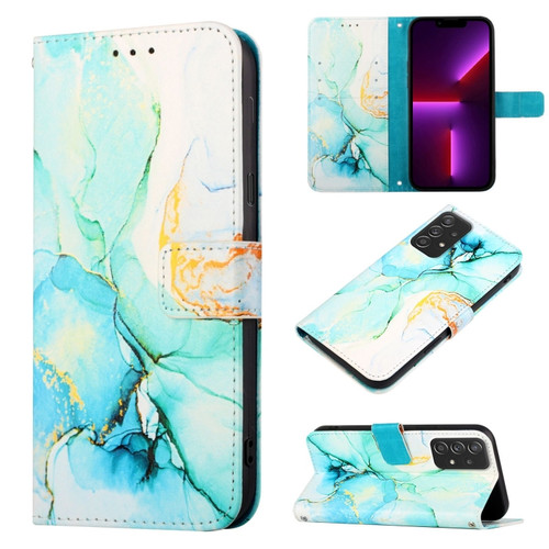 Samsung Galaxy A53 5G PT003 Marble Pattern Flip Leather Phone Case - LS003