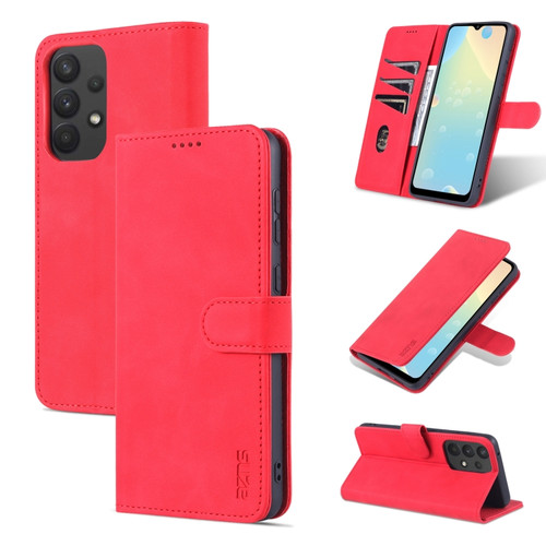 Samsung Galaxy A53 5G AZNS Skin Feel Calf Texture Horizontal Flip Leather Phone Case - Red
