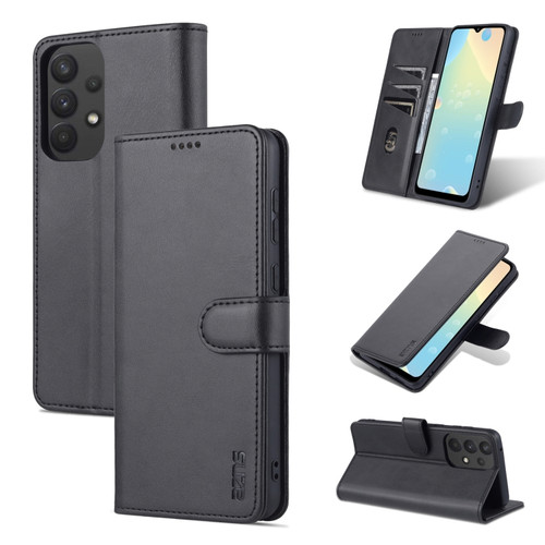 Samsung Galaxy A53 5G AZNS Skin Feel Calf Texture Horizontal Flip Leather Phone Case - Black