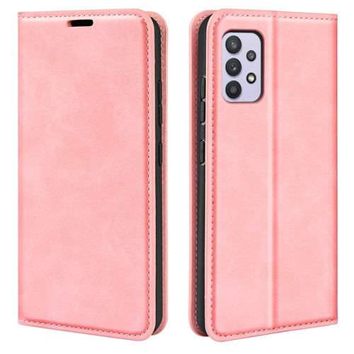 Samsung Galaxy A53 5G Retro-skin Magnetic Leather Case with Holder & Card Slots & Wallet - Pink