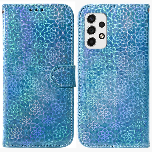 Samsung Galaxy A53 5G Colorful Magnetic Buckle Leather Phone Case - Blue