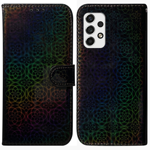 Samsung Galaxy A53 5G Colorful Magnetic Buckle Leather Phone Case - Black