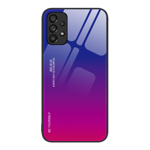 Samsung Galaxy A53 5G Gradient Color Glass Case - Purple Red
