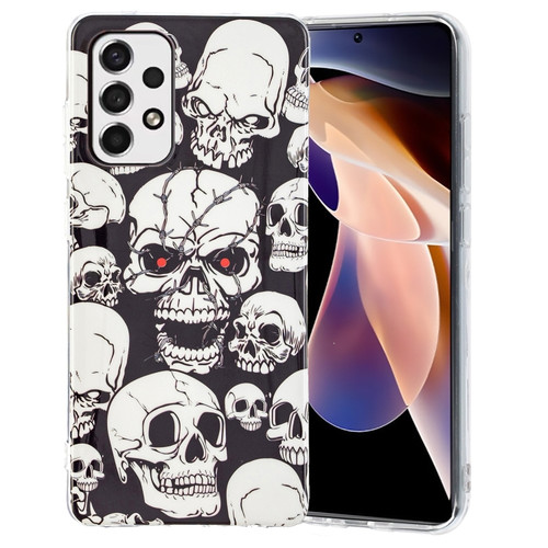 Samsung Galaxy A53 5G Luminous TPU Protective Phone Case - Skull