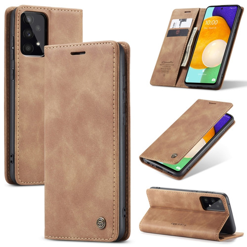 Samsung Galaxy A53 5G CaseMe 013 Multifunctional Horizontal Flip Leather Phone Case - Brown