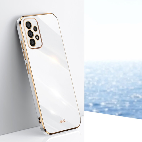 Samsung Galaxy A53 5G XINLI Straight Edge 6D Electroplate TPU Phone Case - White