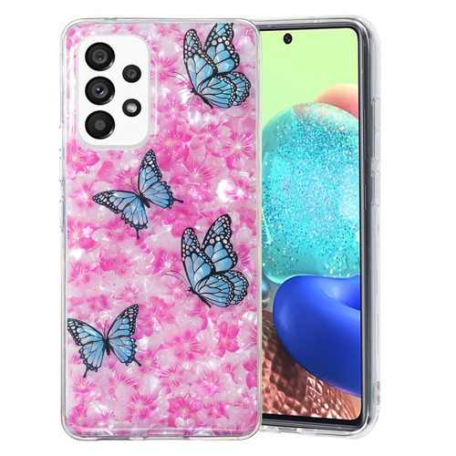 Samsung Galaxy A53 5G IMD Shell Pattern TPU Phone Case - Colorful Butterfly