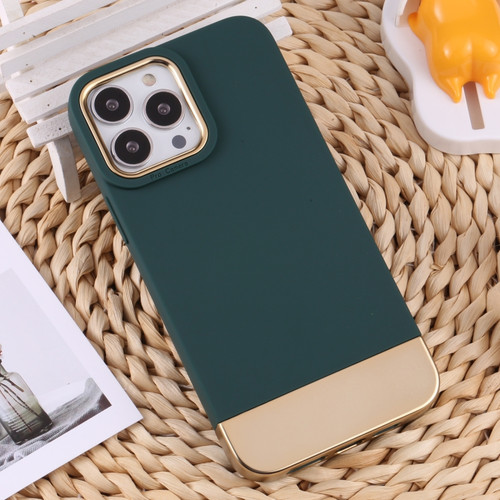 iPhone 13 Pro Max TPU + Electroplated PC Phone Case  - Green