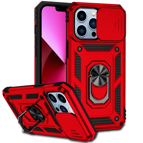 iPhone 13 Pro Max Sliding Camshield Holder Phone Case  - Red