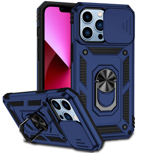 iPhone 13 Pro Max Sliding Camshield Holder Phone Case  - Blue