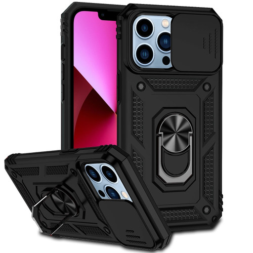 iPhone 13 Pro Max Sliding Camshield Holder Phone Case  - Black